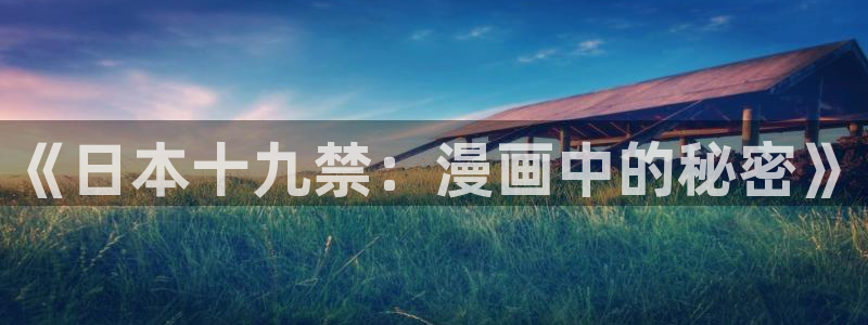 香蕉文化书虫虫漫画：《日本十九禁：漫画中的秘密》